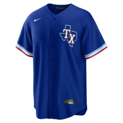 Alternative view of Wyatt Langford Texas Rangers Royal Blue Alternate Jersey - All Stitched