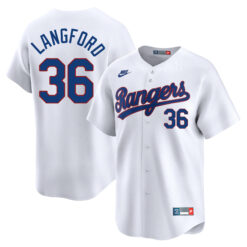 Wyatt Langford Texas Rangers White 1993 Cooperstown Limited Jersey - All Stitched