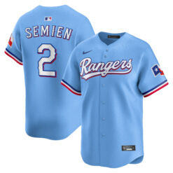 Marcus Semien Texas Rangers Light Blue Alternate Limited Jersey - All Stitched