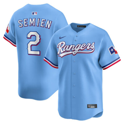Marcus Semien Texas Rangers Light Blue Alternate Limited Jersey - All Stitched