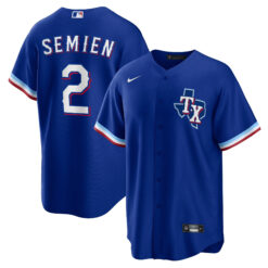 Marcus Semien Texas Rangers Royal Blue Alternate Jersey - All Stitched
