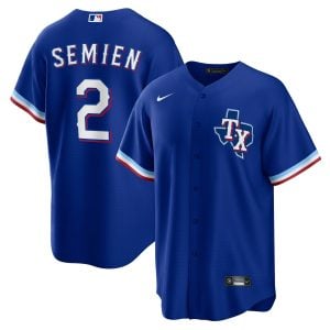 Marcus Semien Texas Rangers Royal Blue Alternate Jersey - All Stitched