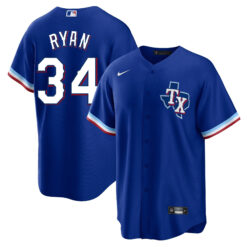 Nolan Ryan Texas Rangers Royal Blue Alternate Jersey - All Stitched