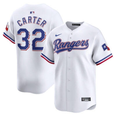 Evan Carter Texas Rangers White Home Limited Jersey - All Stitched