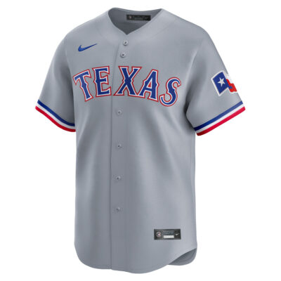 Alternative view of Evan Carter Texas Rangers Grey Road Limited Jersey - All Stitched