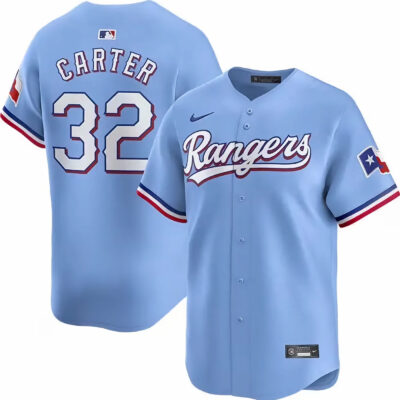 Evan Carter Texas Rangers Light Blue Alternate Limited Jersey - All Stitched