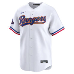 Alternative view of Evan Carter Texas Rangers White 2024 Gold Collection Limited Jersey - All Stitched