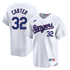 Evan Carter Texas Rangers White 1993 Cooperstown Limited Jersey - All Stitched