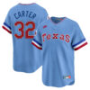 Evan Carter Texas Rangers Light Blue 1981-82 Cooperstown Limited Jersey - All Stitched
