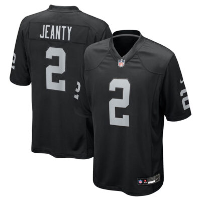 Ashton Jeanty Las Vegas Raiders Black Home Game Jersey - All Stitched