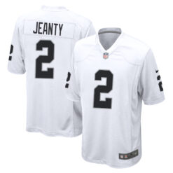 Ashton Jeanty Las Vegas Raiders White Away Game Jersey - All Stitched