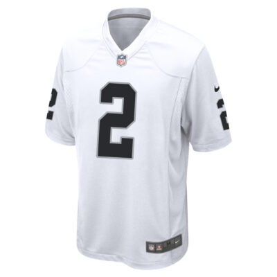 Alternative view of Ashton Jeanty Las Vegas Raiders White Away Game Jersey - All Stitched