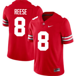 Arvell Reese Ohio State Buckeyes Football Scarlet Game Jersey - All Stitched