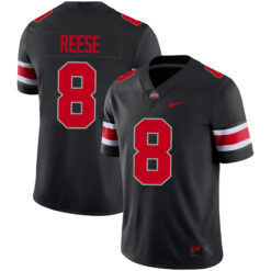 Arvell Reese Ohio State Buckeyes Football Black Game Jersey - All Stitched