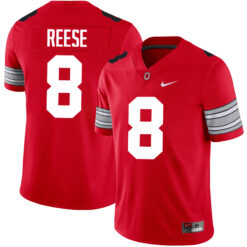 Arvell Reese Ohio State Buckeyes Football Scarlet Alternate Jersey - All Stitched