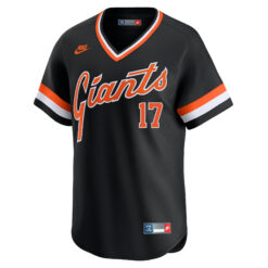 Alternative view of Heliot Ramos San Francisco Giants Black Cooperstown Collection Jersey - All Stitched