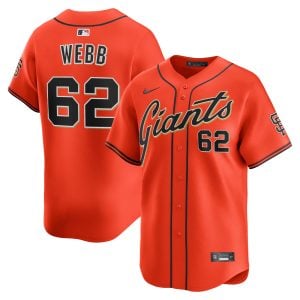 Logan Webb San Francisco Giants Orange Alternate Limited Jersey - All Stitched