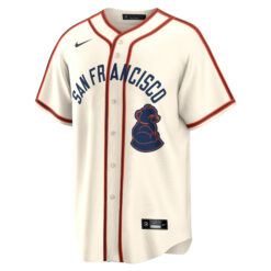 Alternative view of Logan Webb San Francisco Giants Cream 2024 Rickwood Jersey - All Stitched