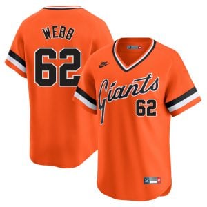 Logan Webb San Francisco Giants Orange Cooperstown Collection Jersey - All Stitched