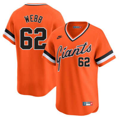 Logan Webb San Francisco Giants Orange Cooperstown Collection Jersey - All Stitched