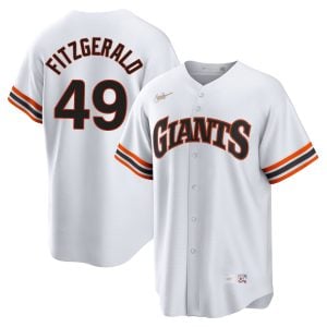 Tyler Fitzgerald San Francisco Giants White Cooperstown Collection Jersey - All Stitched
