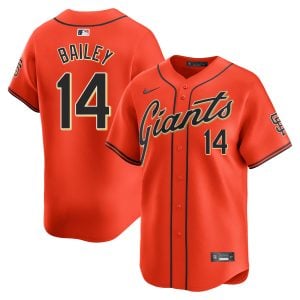 Patrick Bailey San Francisco Giants Orange Alternate Limited Jersey - All Stitched