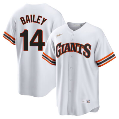 Patrick Bailey San Francisco Giants White Cooperstown Collection Jersey - All Stitched
