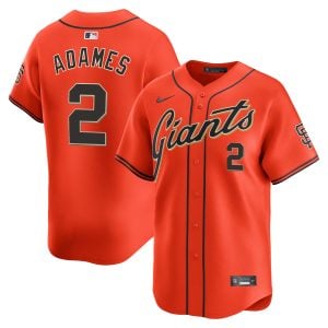 Willy Adames San Francisco Giants Orange Alternate Limited Jersey - All Stitched