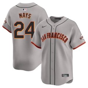 Willie Mays San Francisco Giants Grey Road Limited Jersey - All Stitched
