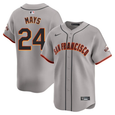 Willie Mays San Francisco Giants Grey Road Limited Jersey - All Stitched