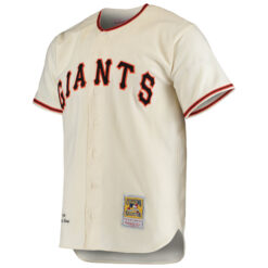 Alternative view of Willie Mays San Francisco Giants Black Cooperstown Collection Jersey - All Stitched