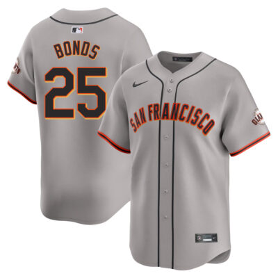 Barry Bonds San Francisco Giants Grey Road Limited Jersey - All Stitched