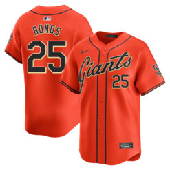 Barry Bonds San Francisco Giants Orange Alternate Limited Jersey - All Stitched