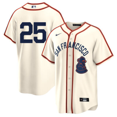 Barry Bonds San Francisco Giants Cream 2024 Rickwood Jersey - All Stitched