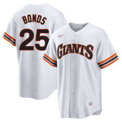 Barry Bonds San Francisco Giants White Cooperstown Collection Jersey - All Stitched