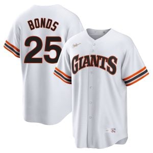 Barry Bonds San Francisco Giants White Cooperstown Collection Jersey - All Stitched