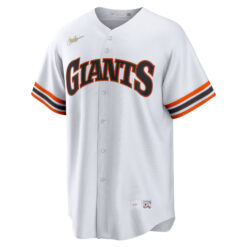 Alternative view of Barry Bonds San Francisco Giants White Cooperstown Collection Jersey - All Stitched