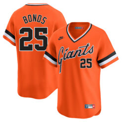 Barry Bonds San Francisco Giants Orange Cooperstown Collection Jersey - All Stitched