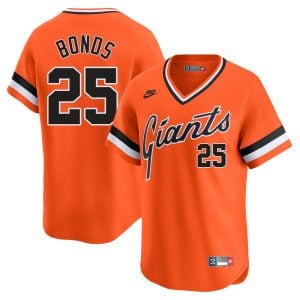 Barry Bonds San Francisco Giants Orange Cooperstown Collection Jersey - All Stitched