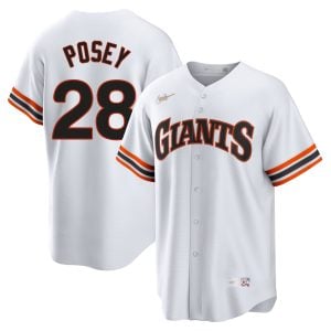Buster Posey San Francisco Giants White Cooperstown Collection Jersey - All Stitched