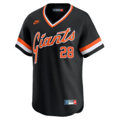 Alternative view of Buster Posey San Francisco Giants Black Cooperstown Collection Jersey - All Stitched