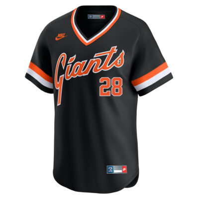 Alternative view of Buster Posey San Francisco Giants Black Cooperstown Collection Jersey - All Stitched