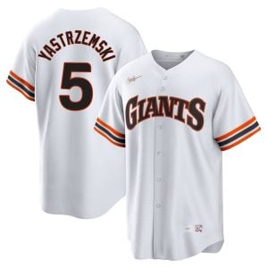 Mike Yastrzemski San Francisco Giants White Cooperstown Collection Jersey - All Stitched