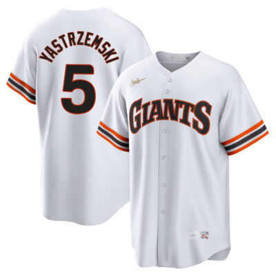 Mike Yastrzemski San Francisco Giants White Cooperstown Collection Jersey - All Stitched