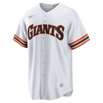 Alternative view of Mike Yastrzemski San Francisco Giants White Cooperstown Collection Jersey - All Stitched
