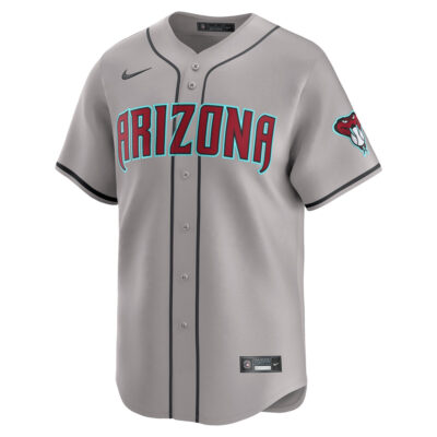 Alternative view of Corbin Burnes Arizona Diamondbacks Grey Road Limited Jersey - All Stitched