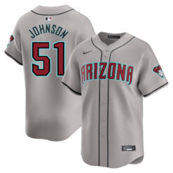Randy Johnson Arizona Diamondbacks Grey Road Limited Jersey - All Stitched