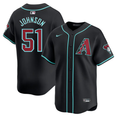 Randy Johnson Arizona Diamondbacks Black Alternate Limited Jersey - All Stitched