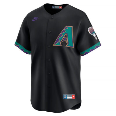 Alternative view of Corbin Carroll Arizona Diamondbacks Black 1998-06 Cooperstown Jersey - All Stitched