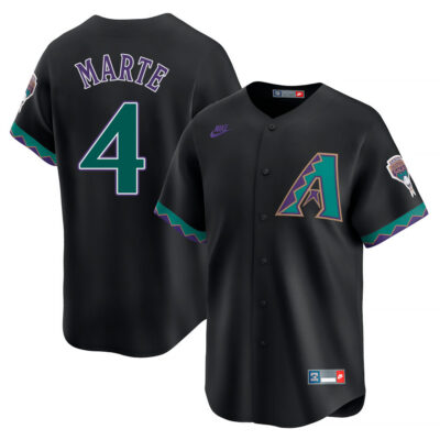 Ketel Marte Arizona Diamondbacks Black 1998-06 Cooperstown Jersey - All Stitched
